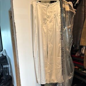 12th tribe satin high rise wide leg pant